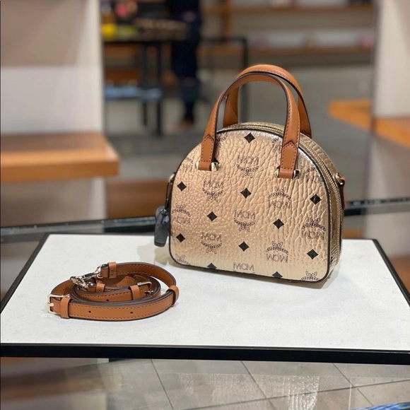 Last one! MCM gold color mini crossbody bag $780+ tax - Picture 6 of 13